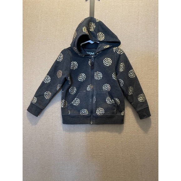 Cat & Jack Jacket Girl's 3T Blue Hooded with Hearts - Picture 1 of 11
